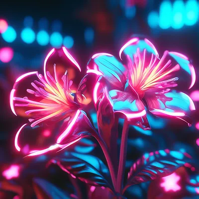 neon flowers в 2023 г | Неоновые цветы, Цветочное искусство, Фотографии  цветов