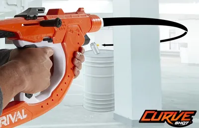 Бластеры Nerf Rival Curve Shot поражают цели из-за угла!