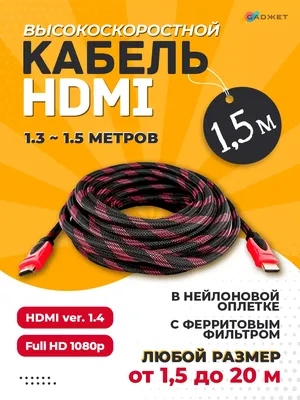 Gadжет Hdmi кабель для телевизора и монитора 1.5 м