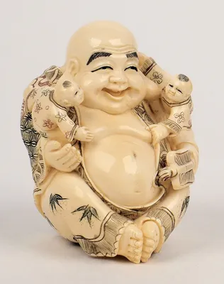 Статуэтка Нэцкэ Хотэй сидящий Netsuke бежевая ‣ Цена 120 грн ‣ Купить в  интернет-магазине Каста ‣ Киев, Одесса, Харьков ‣ Доставка по всей  Украине!(#255417121)