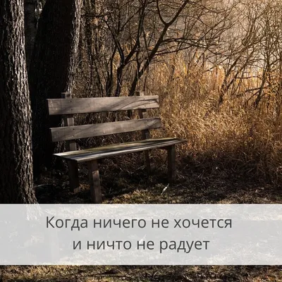 Когда ничего не хочется делать и ничто не радует