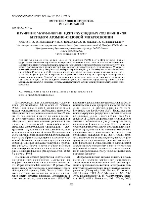 PDF) Study of centrohelid Heliozoa morphology by atomic force microscopy