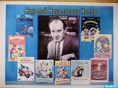 Книжная подборка «Веселая страна Николая Носова», к 115-летию со дня  рождения Николая Николаевича Носова (1908-1976) - детского  писателя-прозаика, драматурга, киносценариста |  | Анадырь -  БезФормата