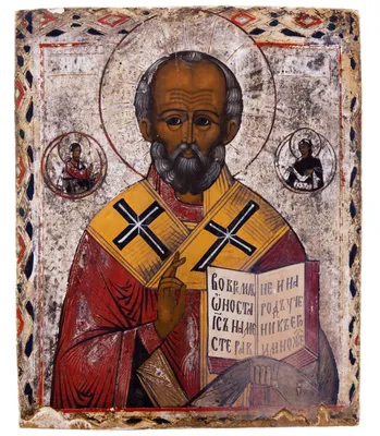 Купить икону Николай Угодник (Николай Чудотворец) – архиепископ Мир  Ликийских. Икона на холсте.