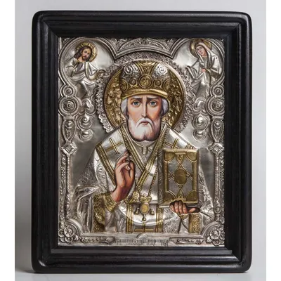 Святой Николай Угодник писаная икона ручной работы со Святой Горы Афон |  