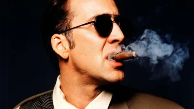 Курение, дым, солнцезащитные очки, актеры, Николас Кейдж, сигареты, обои | 1600x900 | 321042 | ОбоиUP