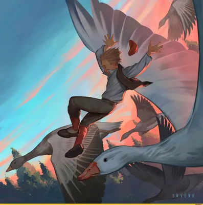 Борис Диодоров "Чудесное путешествие Нильса с дикими гусями" | Сказочные  иллюстрации, Фэнтези рисунки, Причудливое искусство
