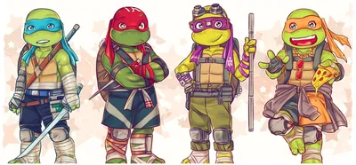 ᐉ Черепашка-ниндзя TMNT 0810B-3 Микеланджело с проектором 15 см