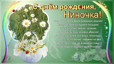 Открытки "С Днем Рождения, Нина!" (107 шт.)