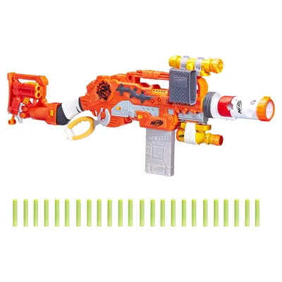 Nerf Zombie Strike Clear Shot Pistol Blaster Stormfire Orange Dart Gun  Blaster | eBay