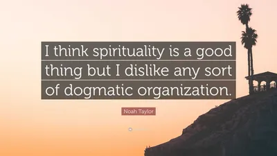 Ной Тейлор цитата: «Я думаю, что духовность — это хорошо, но мне не нравятся какие-либо