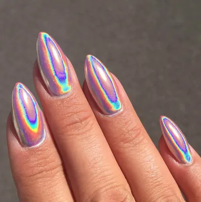 Маникюр с втиркой: 101 фото с дизайном гель-лаком | Perfect nails, Cute  acrylic nails, Holographic nails