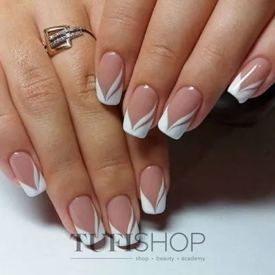 2020 Белый френч на ногтях 300 фото новинок дизайна ногтей | Nails, Classy  acrylic nails, Neutral nails