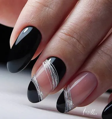 Накладные ногти Kitty Nail чёрный френч, средний размер, форма квадрат, 24  шт - купити за найкращою ціною в Україні ➤ 