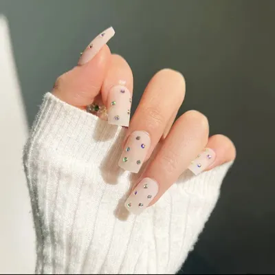 Накладные ногти Kitty Nail, френч со стразами, форма балерина, длинные, 24  шт - купити за найкращою ціною в Україні ➤ 