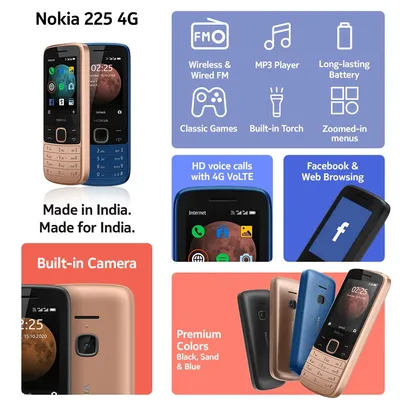 Nokia 225 4G - TA-1282 - Black (Unlocked) LTE GSM Global Unlocked Cell  Phone 6438409051103 | eBay