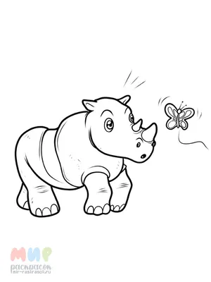Носорог рисунок для детей карандашом поэтапно легко (47 фото) » рисунки для  срисовки на Газ-квас.ком