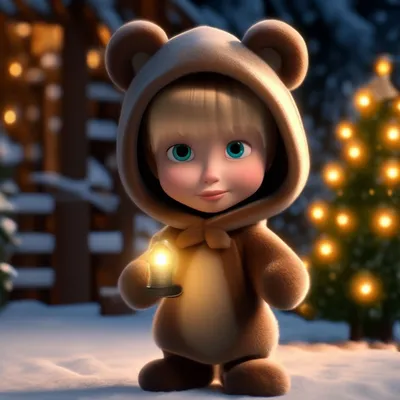 Masha and the Bear Animaatio Snegurochka Torte, others, toddler, new Year ,  медведь png | PNGWing