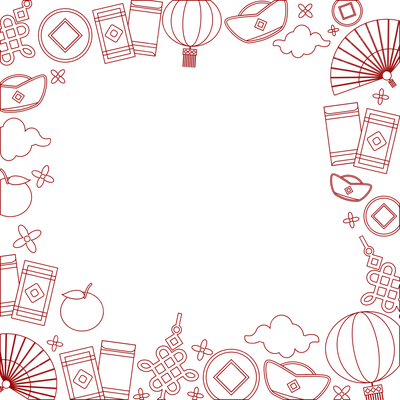 Контур элемента рамки Китайская новогодняя тема PNG , контур, китайский  Новый год, золото PNG картинки и пнг рисунок для бесплатной загрузки