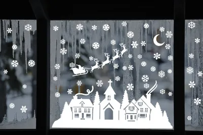 Новогодний декор: как украсить окно — 10 необычных идей с инструкциями —  