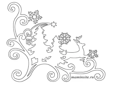 Новогодние вытынанки для украшения окон своими руками: 246 шаблонов, как  делать вырезалки