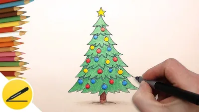 How to Draw a Christmas Tree step by step for kids | How to draw easy -  YouTube