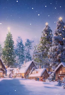 Новогодние пейзажи | Томас кинкейд, Рождественский холст, Рождественское  художественное оформление