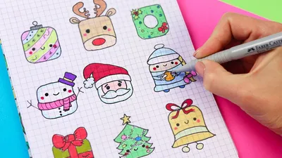 Новогодние рисунки для срисовки 2024: 5 идей для творчества с ребенком |  Рисование и живопись | Дзен