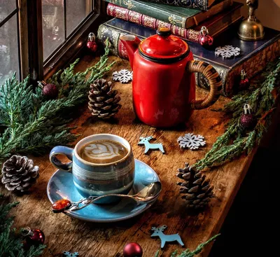 Уютный кофе☕ | Tea wallpaper, Christmas collage, Christmas wallpaper