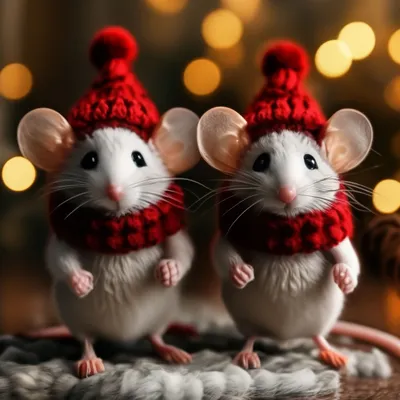 Новогодние с мышами картинки