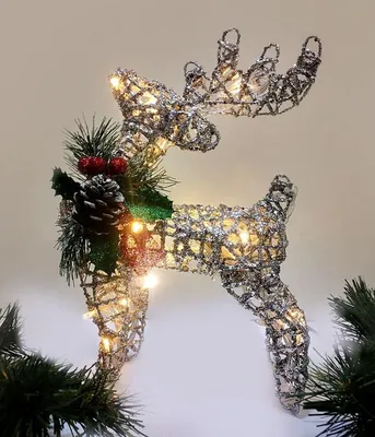 Новогодний декор с подсветкой «Новогодний олень» 11×5×19 см Лесная  мастерская 6249772 – купить по цене 538 руб. в интернет-магазине  