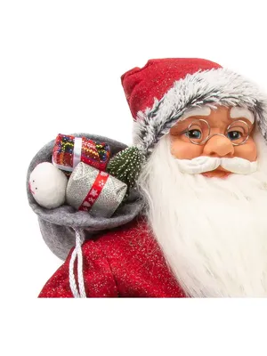 Музыкальный Дед мороз Санта Клаус Новогодние игрушки 182277298 купить за 1  291 ₽ в интернет-магазине Wildberries
