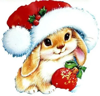 Новогодний кролик из Алисы | Рождественские иллюстрации, Рождественские  открытки, Новогодние записки