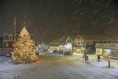 Картинки штаты Рождество Dock Square Kennebunkport зимние