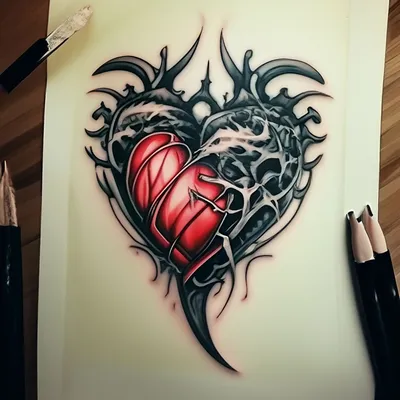 Нож в сердце. Убить символ любви - изображение в формате EPS