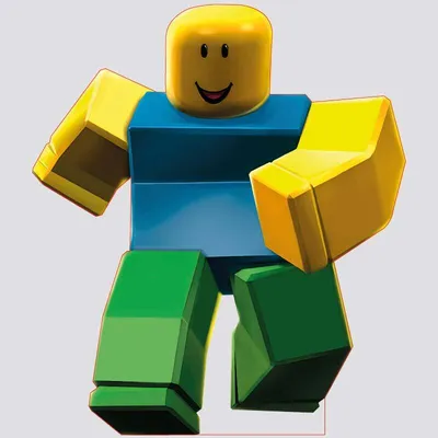 Character of a buff roblox noob on Craiyon