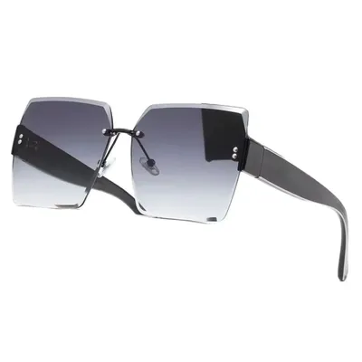 Купить y2k винтажные большие солнцезащитные очки без оправы, роскошные  солнцезащитные очки-бабочки, женские брендовые женские очки | Joom