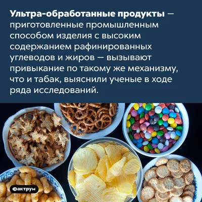 Ультра-обработанные продукты вызывают такое же привыкание, как и сигареты