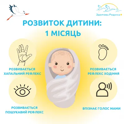 Развитие ребенка: 1 месяц