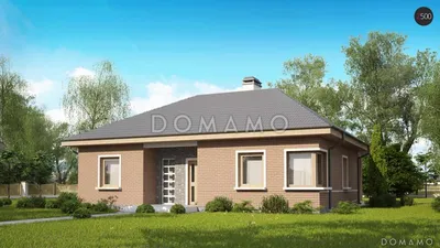 Проект компактного одноэтажного дома из черного кирпича: заказать  строительство под ключ по цене от 4300000 руб. в Спб