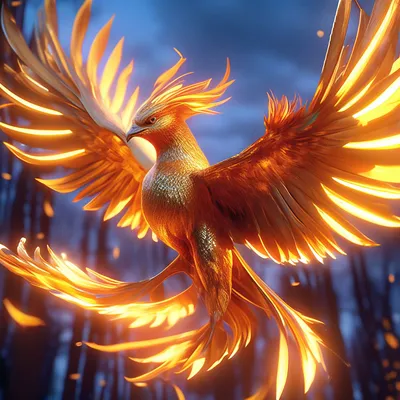 Огненная жар-птица, волшебная …» — создано в Шедевруме