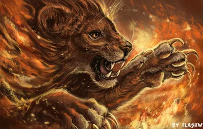 Статуэтка "Огненный лев"