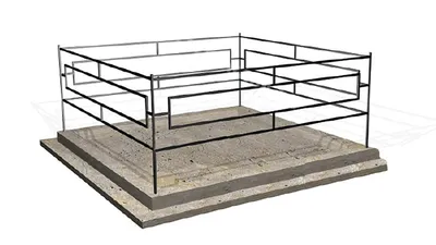 Кованая оградка на могилу с сеткой КОГ-119: купить в Москве, фото, цены