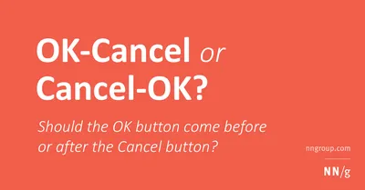 OK-Cancel or Cancel-OK? The Trouble With Buttons