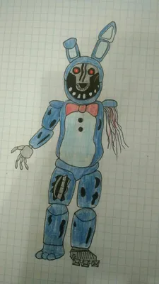 Шаблон ФНАФ 2 FNAF 2 old Bonnie старый Бонни - Рисовач .Ру