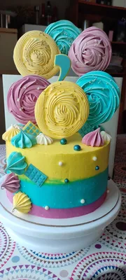 Торт Цветущая лаванда на день рождения девушке заказать с доставкой в СПб  на дом