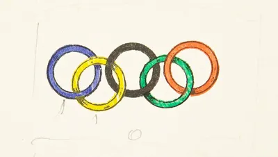Как нарисовать (сделать) олимпийские кольца