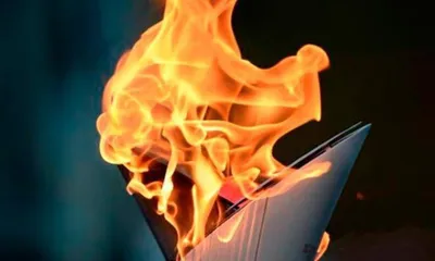 Олимпийский огонь горит, огромный,…» — создано в Шедевруме