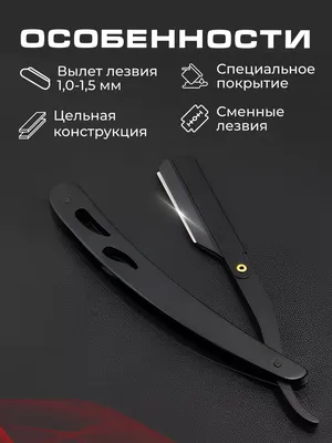 Опасная бритва с защитой и сменным лезвием REBEL BARBER Protector Black  RB018