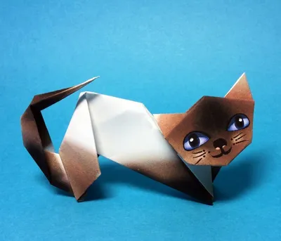 Подвижная игрушка оригами из бумаги | Origami dog | Оригами, Оригами  животные, Животные оригами